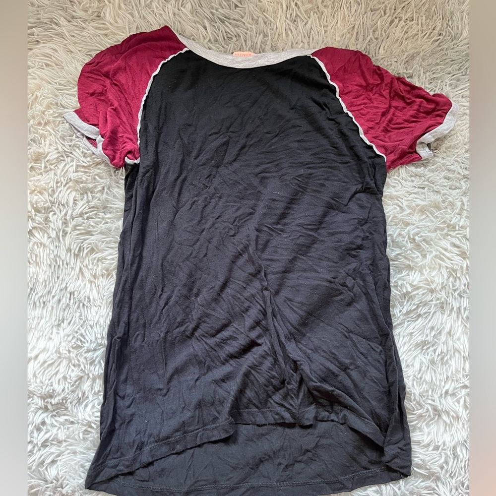 Black and red light weight shirt